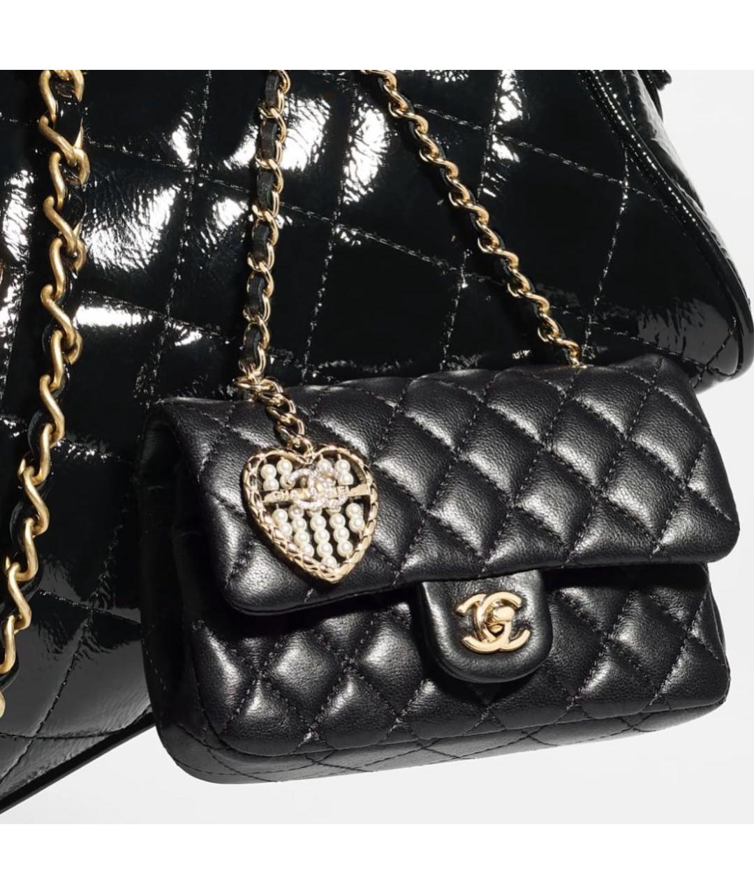 CHANEL Черная кожаная сумка через плечо, фото 3