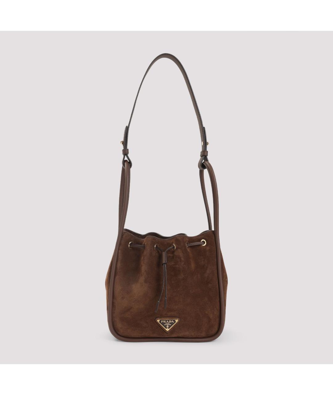 PRADA Коричневая кожаная сумка тоут, фото 5