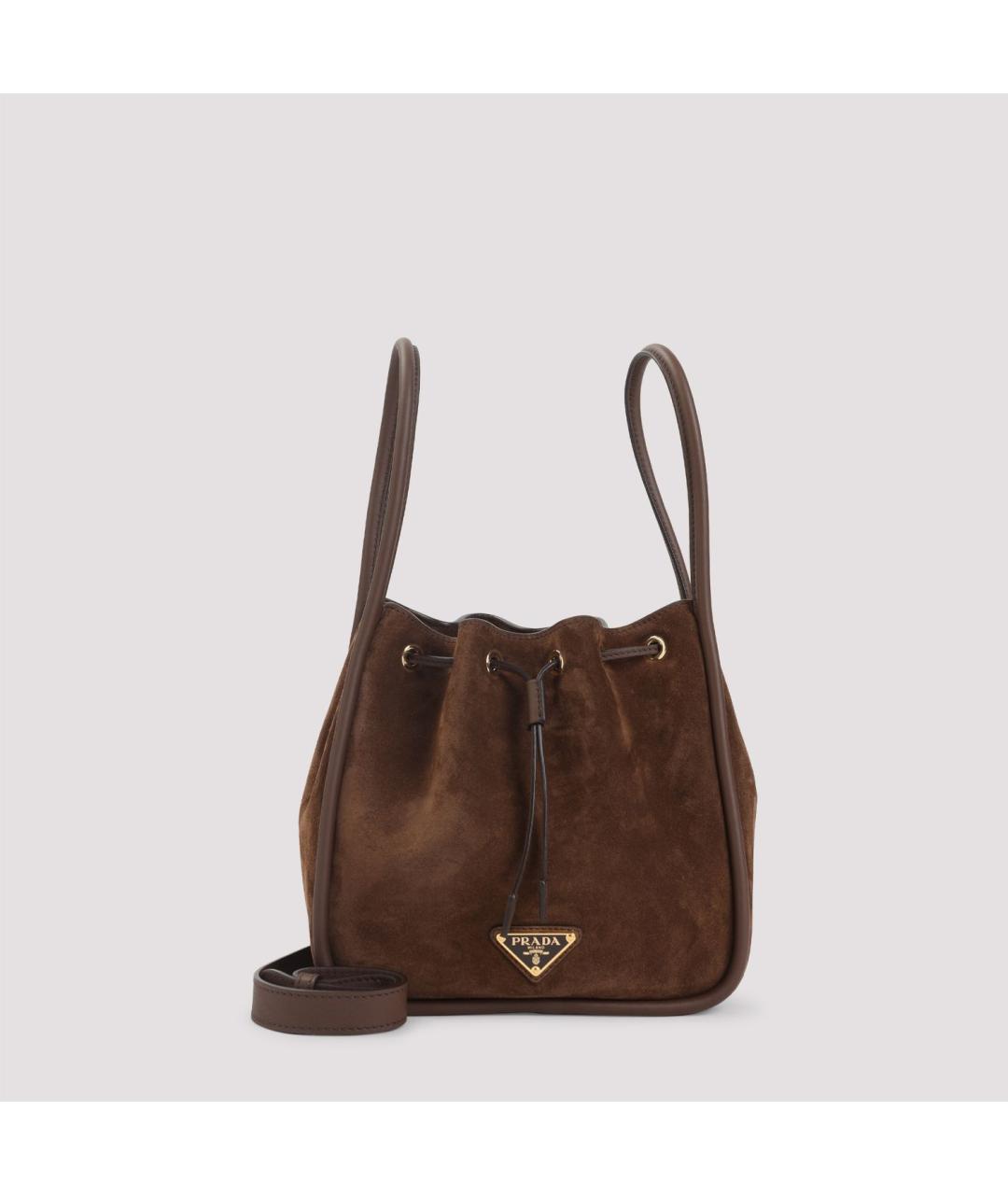 PRADA Коричневая кожаная сумка тоут, фото 2