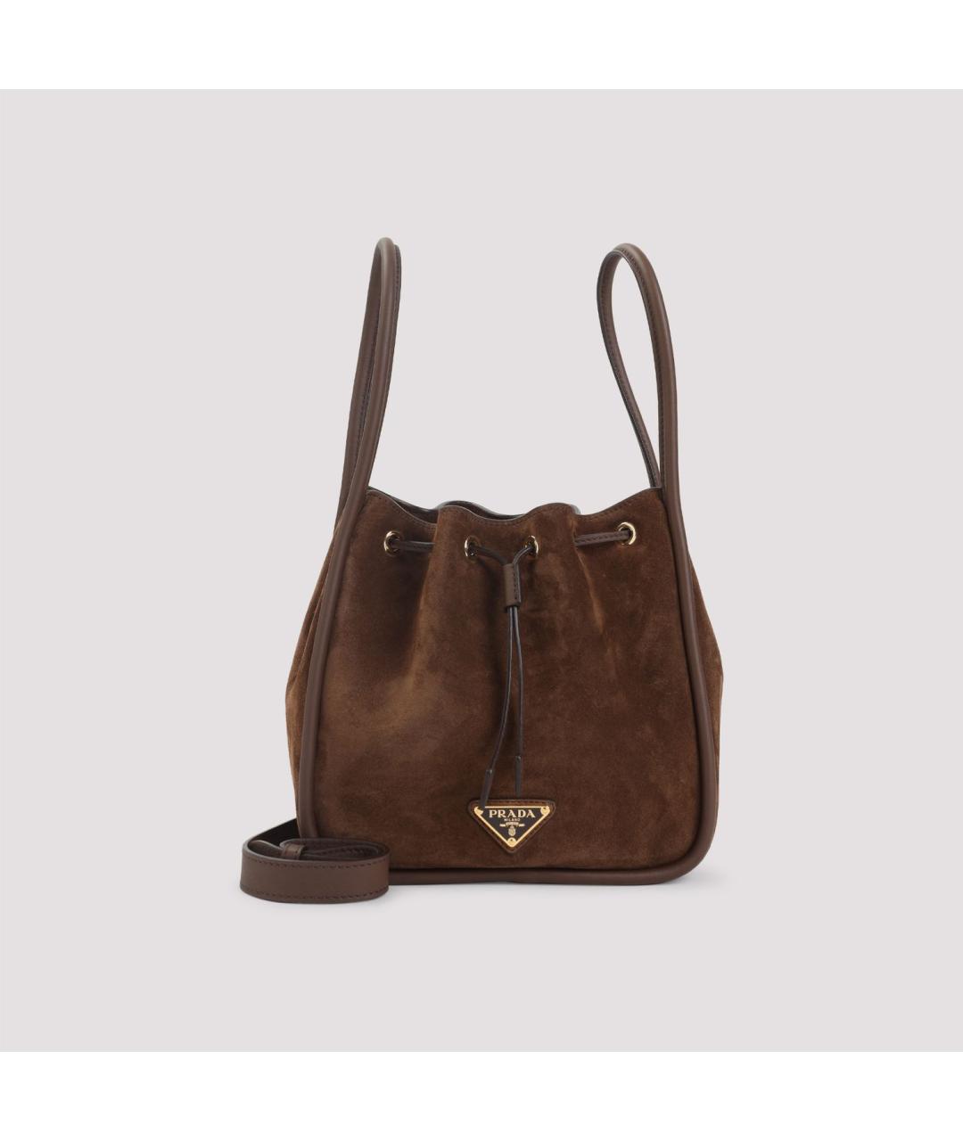 PRADA Коричневая кожаная сумка тоут, фото 3