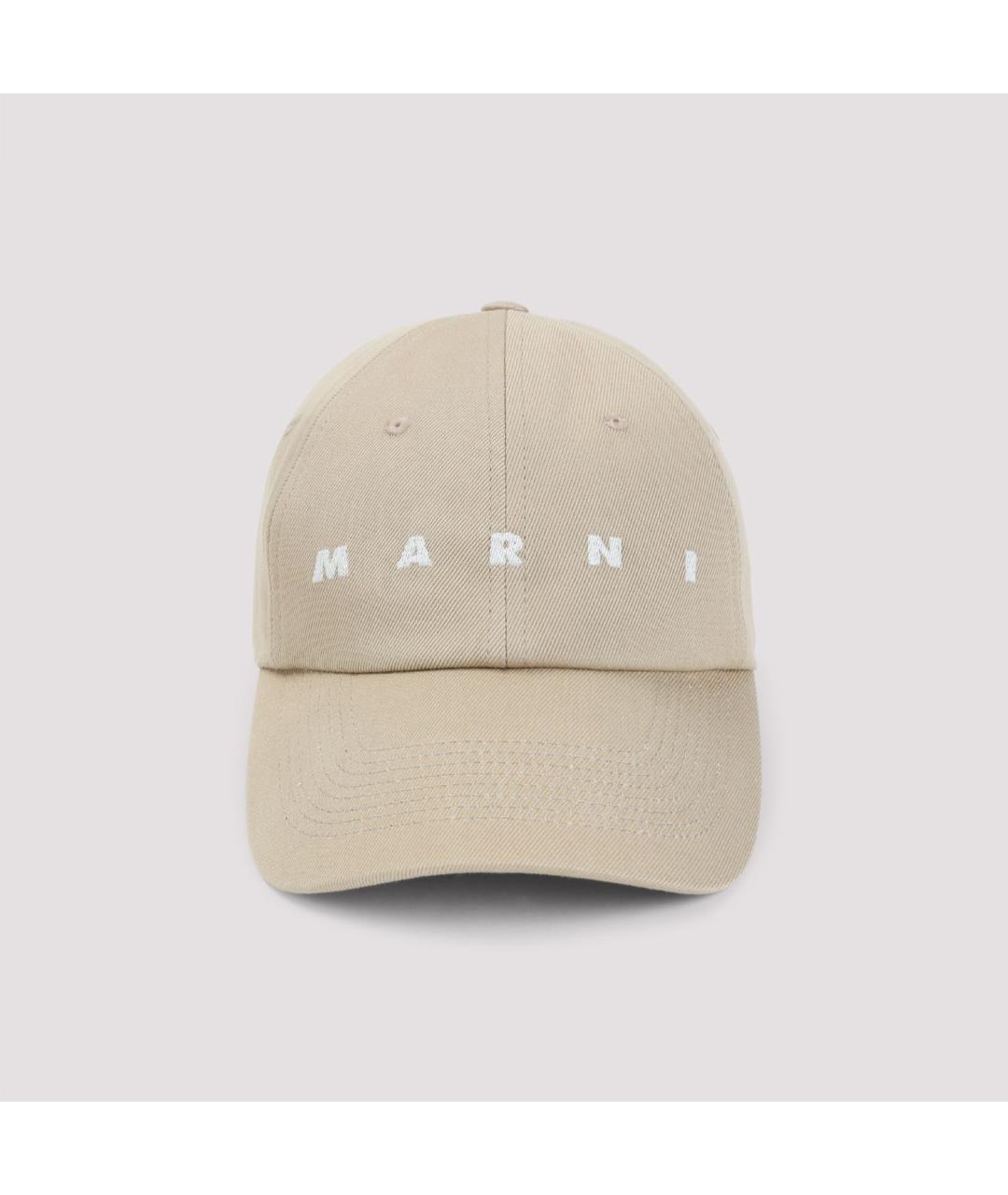 MARNI Бежевая хлопковая кепка, фото 3
