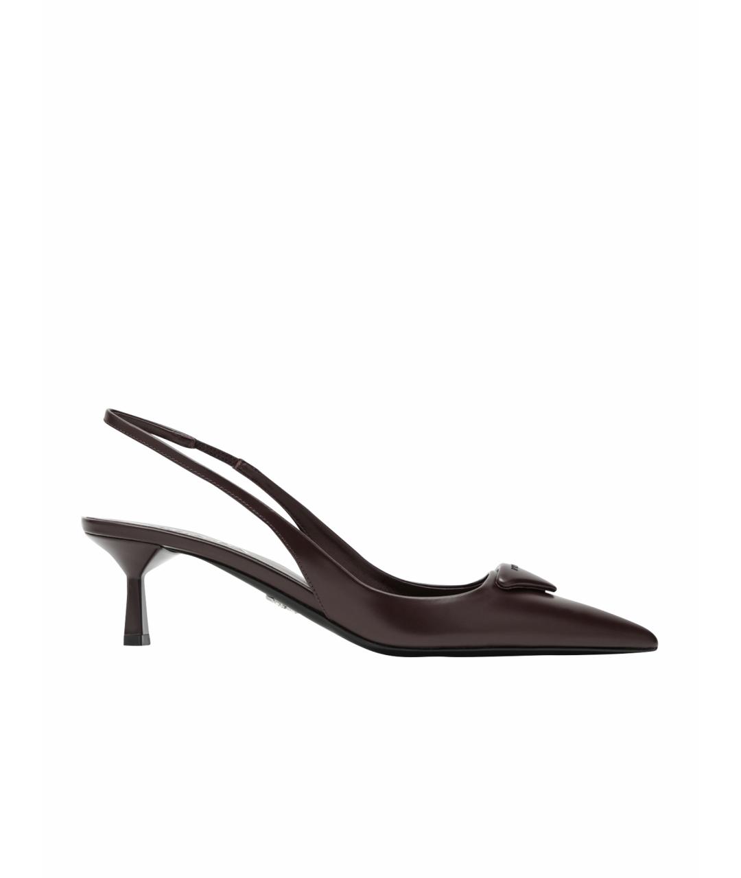 PRADA Бордовые кожаные туфли, фото 1