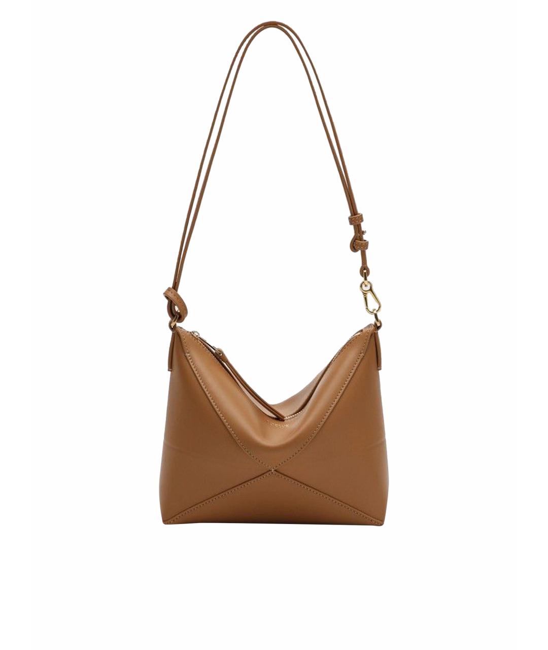 LOEWE Коричневая кожаная сумка через плечо, фото 1
