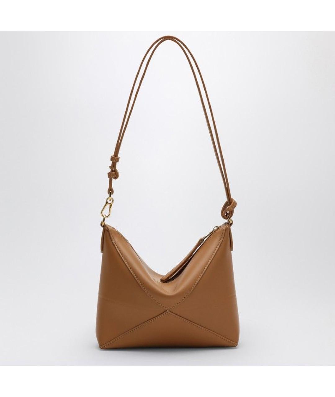 LOEWE Коричневая кожаная сумка через плечо, фото 4