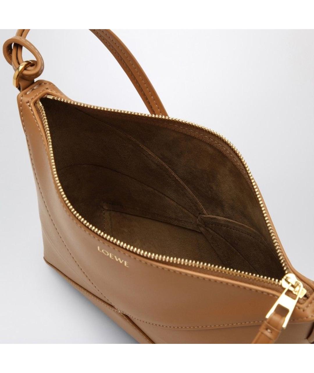 LOEWE Коричневая кожаная сумка через плечо, фото 5