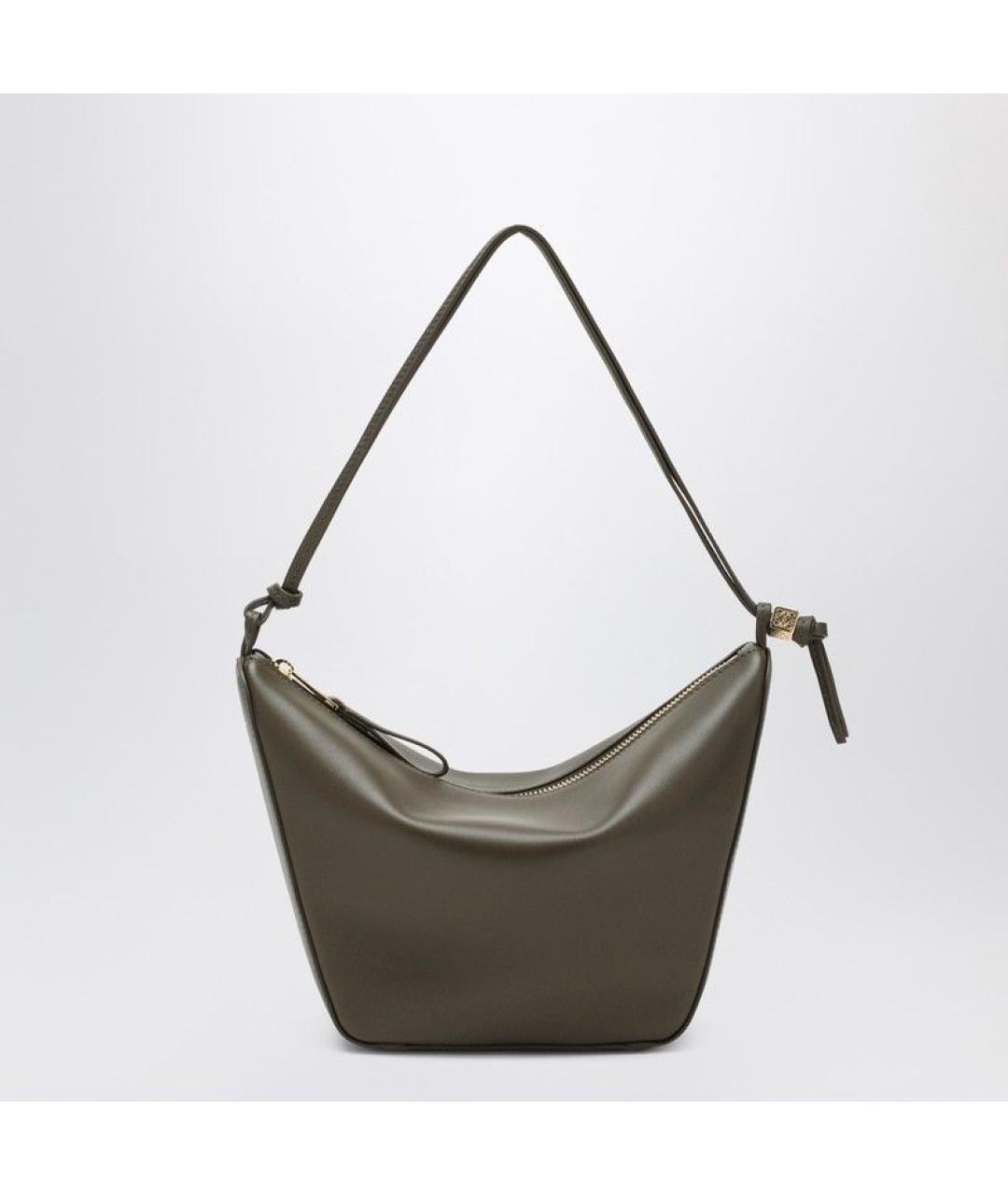 LOEWE Зеленая кожаная сумка через плечо, фото 3