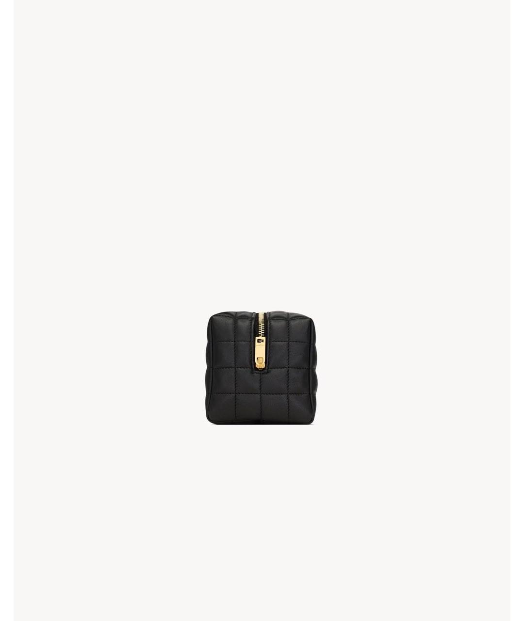 SAINT LAURENT Черная косметичка, фото 3