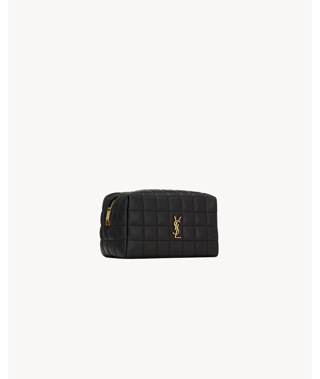 SAINT LAURENT Черная косметичка, фото 4