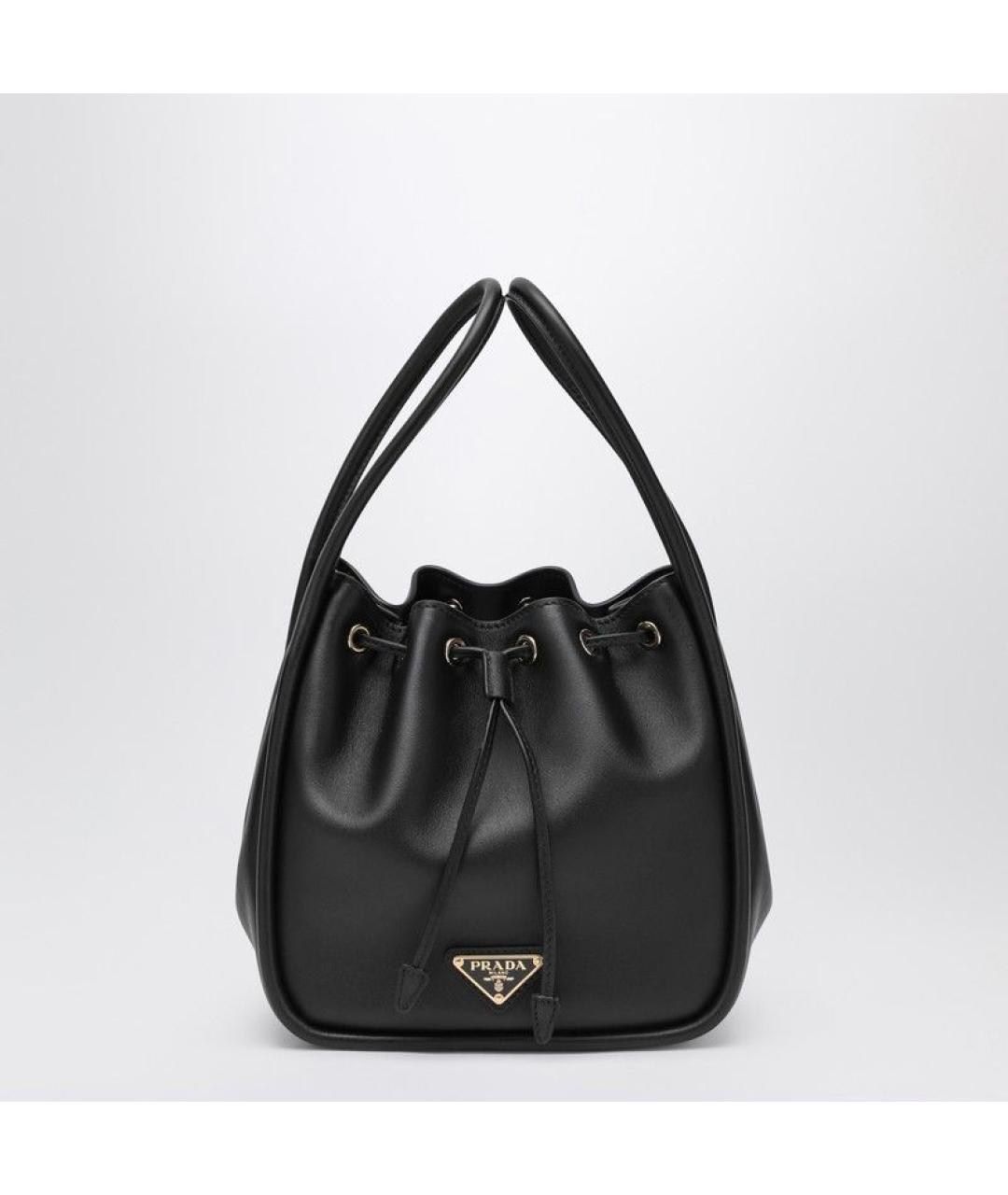 PRADA Черная кожаная сумка тоут, фото 3