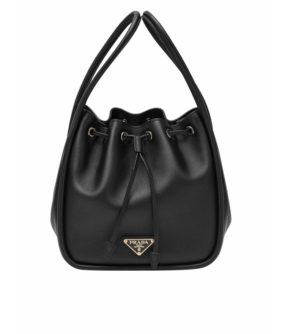PRADA Черная кожаная сумка тоут, фото 1