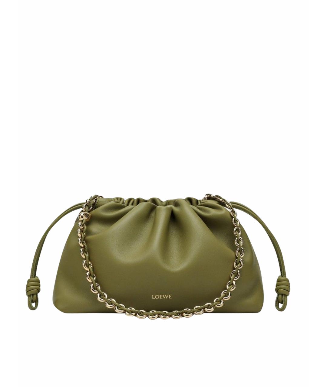 LOEWE Зеленая кожаная сумка через плечо, фото 1