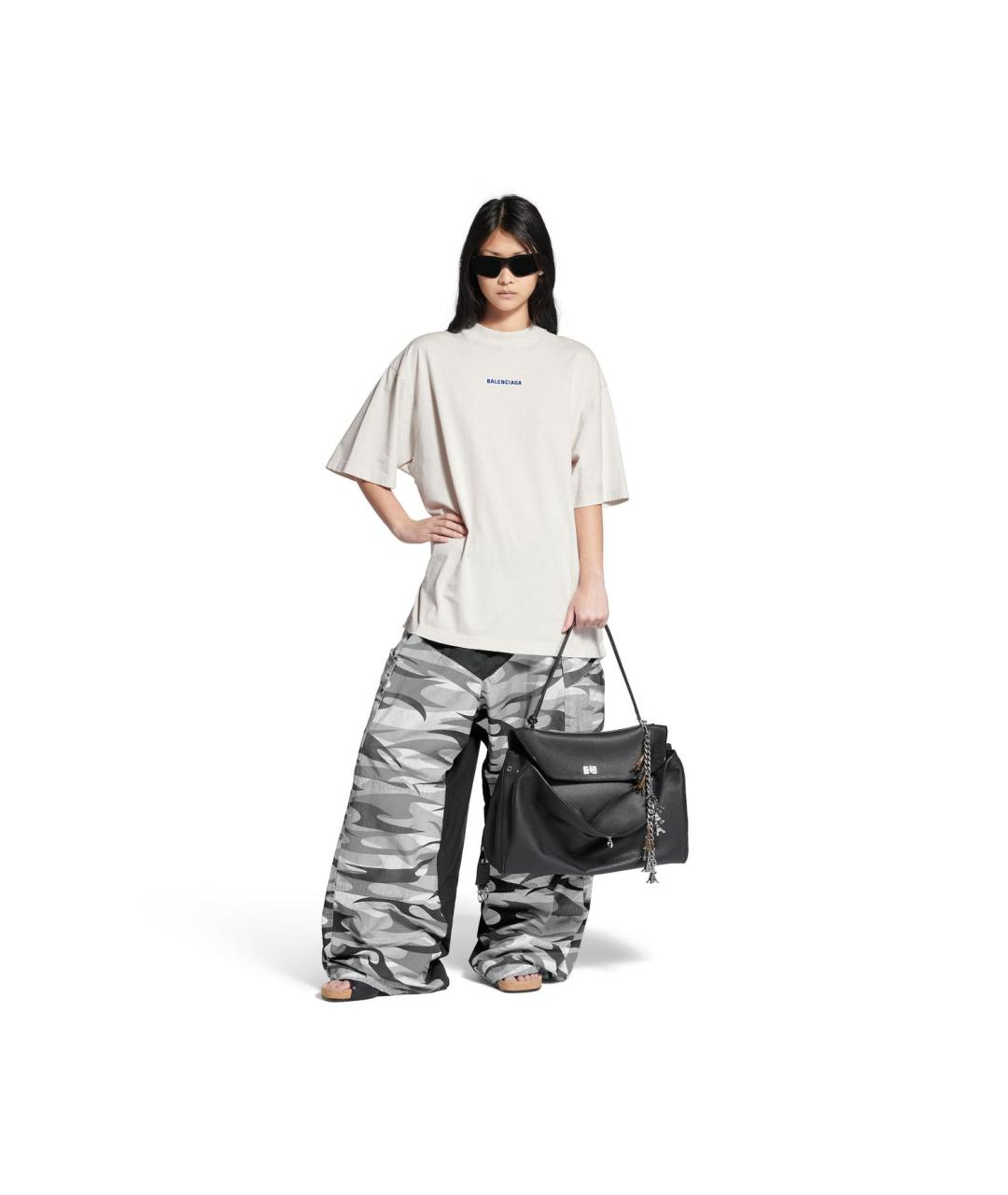 BALENCIAGA Белая хлопковая футболка, фото 5