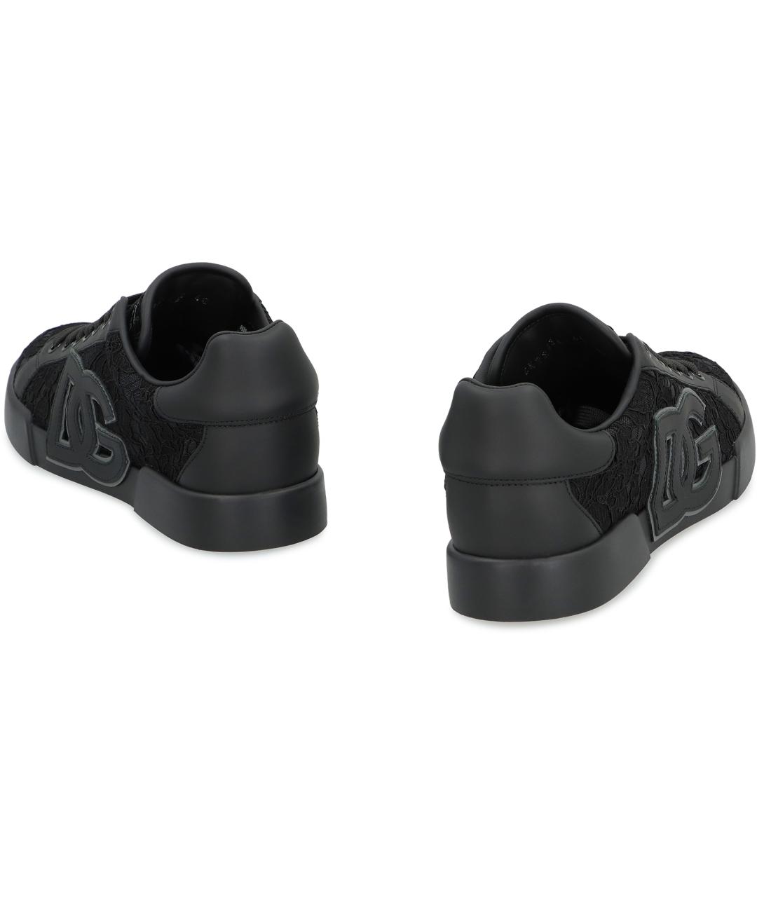 DOLCE&GABBANA Черные текстильные кеды, фото 4