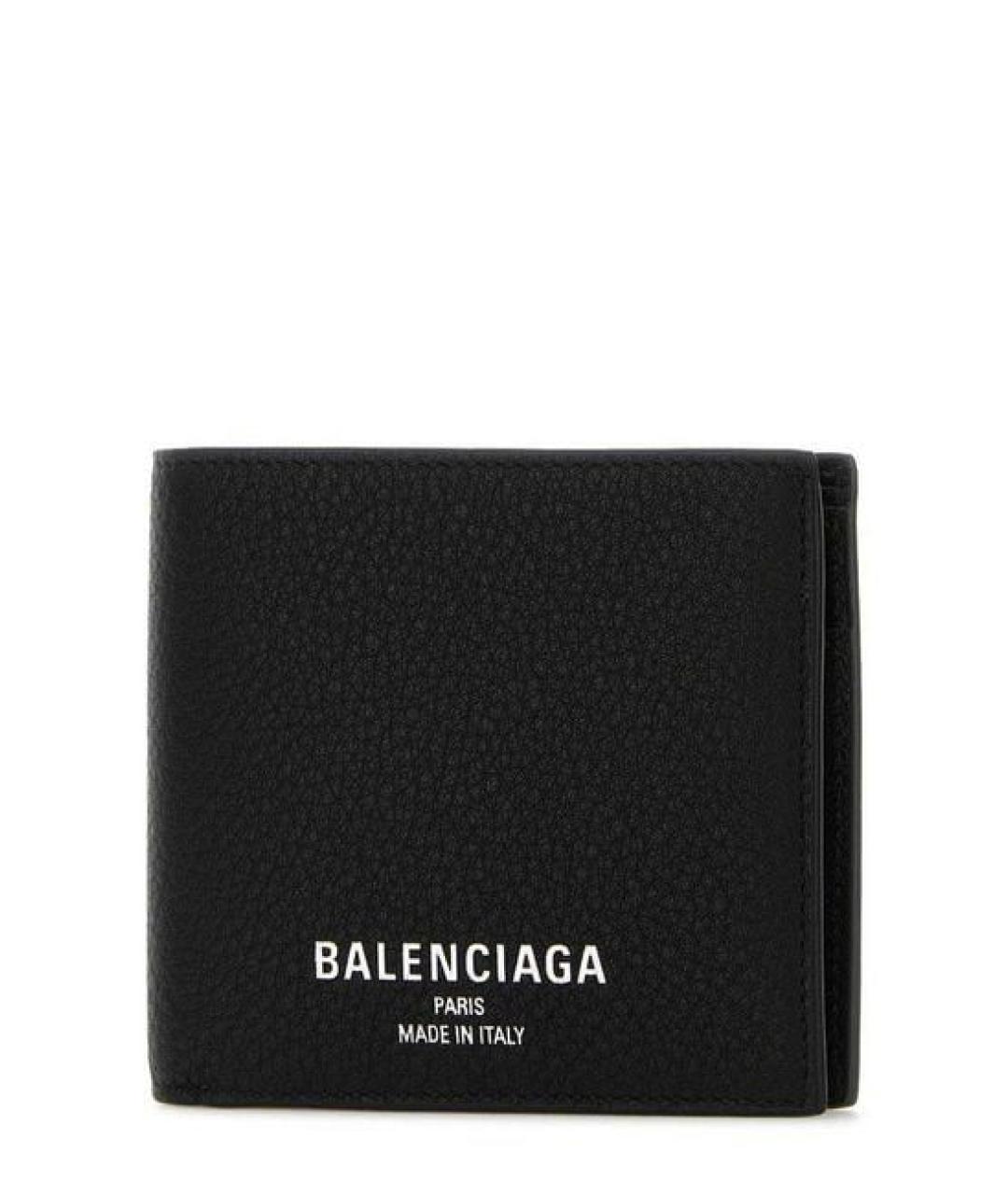 BALENCIAGA Черный кожаный кошелек, фото 3