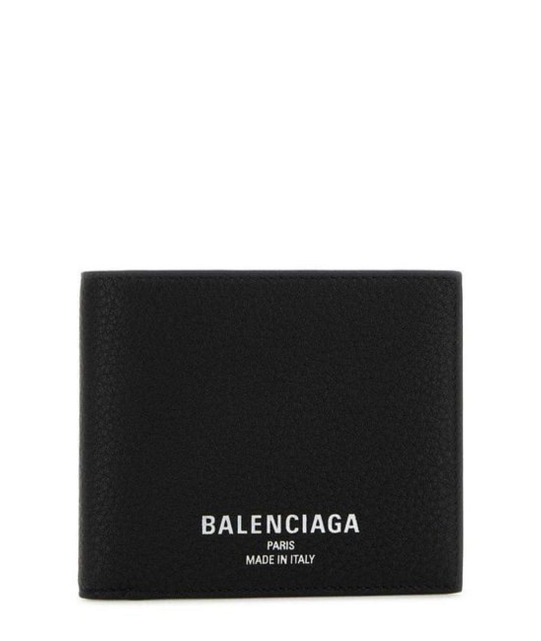 BALENCIAGA Черный кожаный кошелек, фото 1