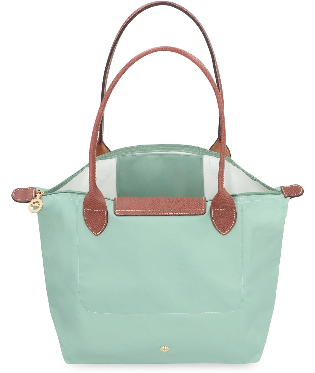 LONGCHAMP Зеленая синтетическая сумка тоут, фото 5