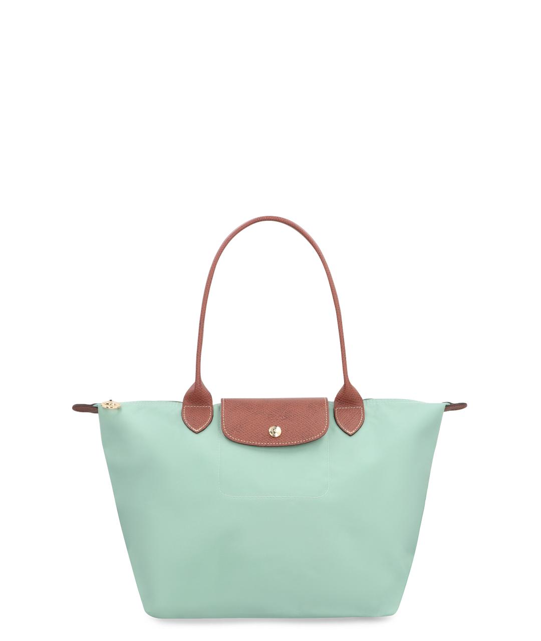 LONGCHAMP Зеленая синтетическая сумка тоут, фото 1