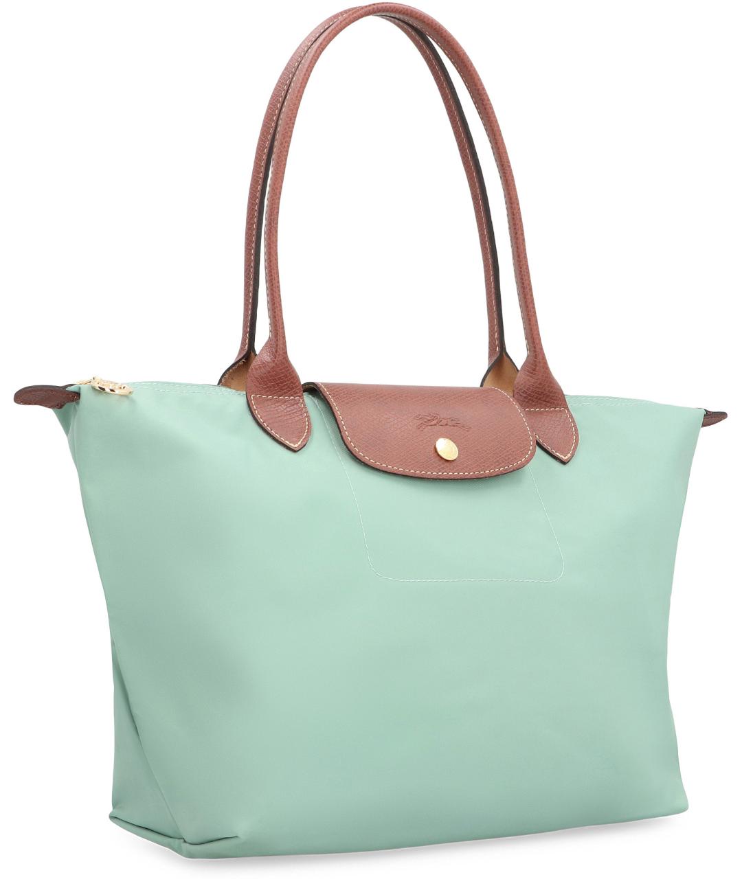 LONGCHAMP Зеленая синтетическая сумка тоут, фото 3