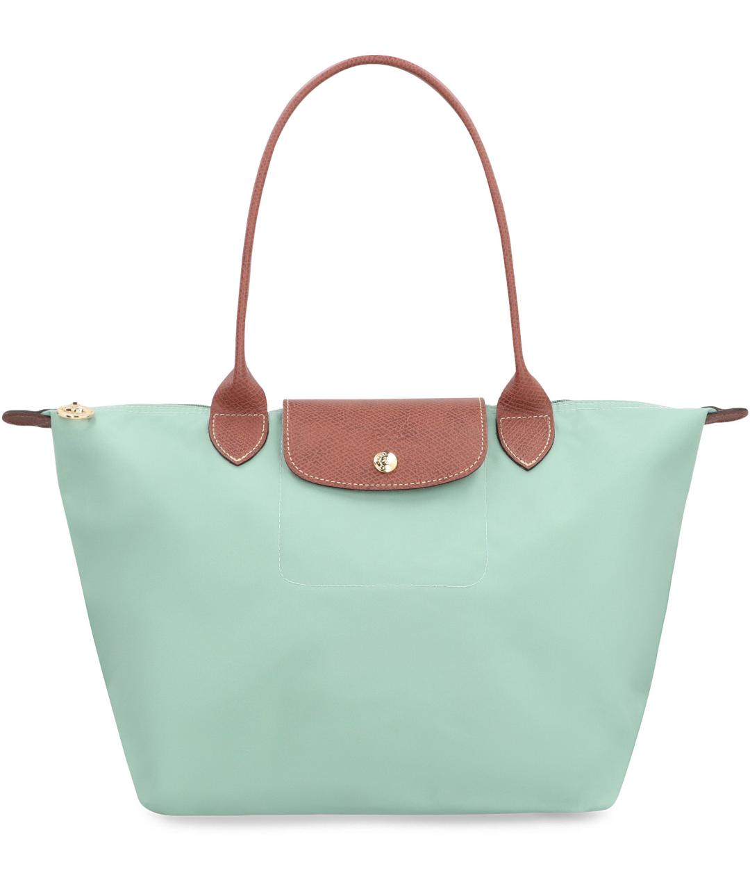 LONGCHAMP Зеленая синтетическая сумка тоут, фото 2