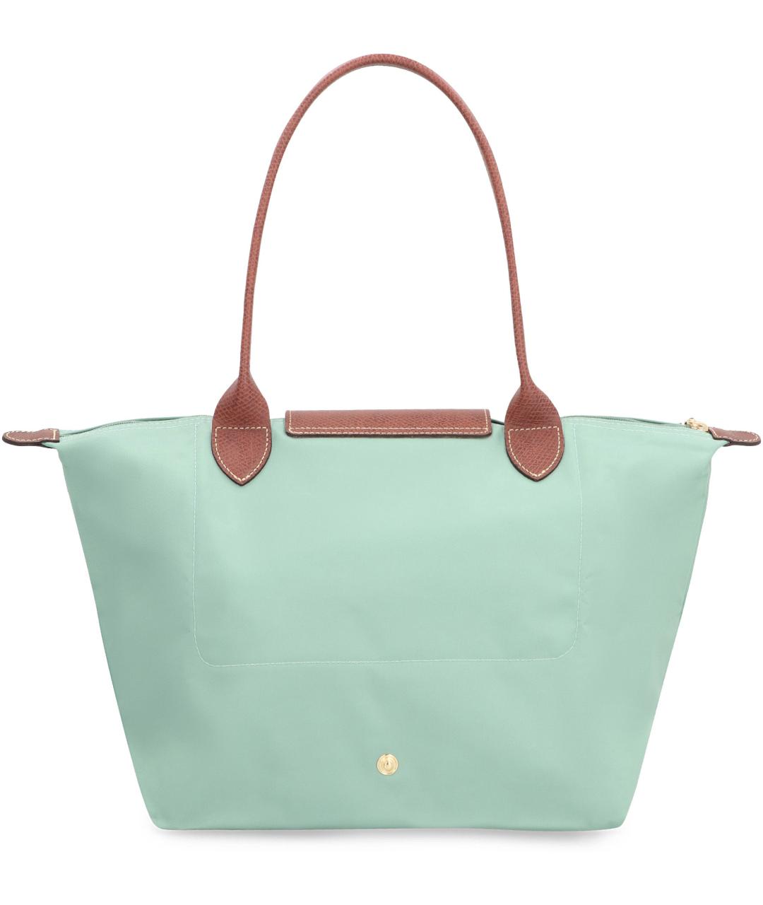 LONGCHAMP Зеленая синтетическая сумка тоут, фото 4