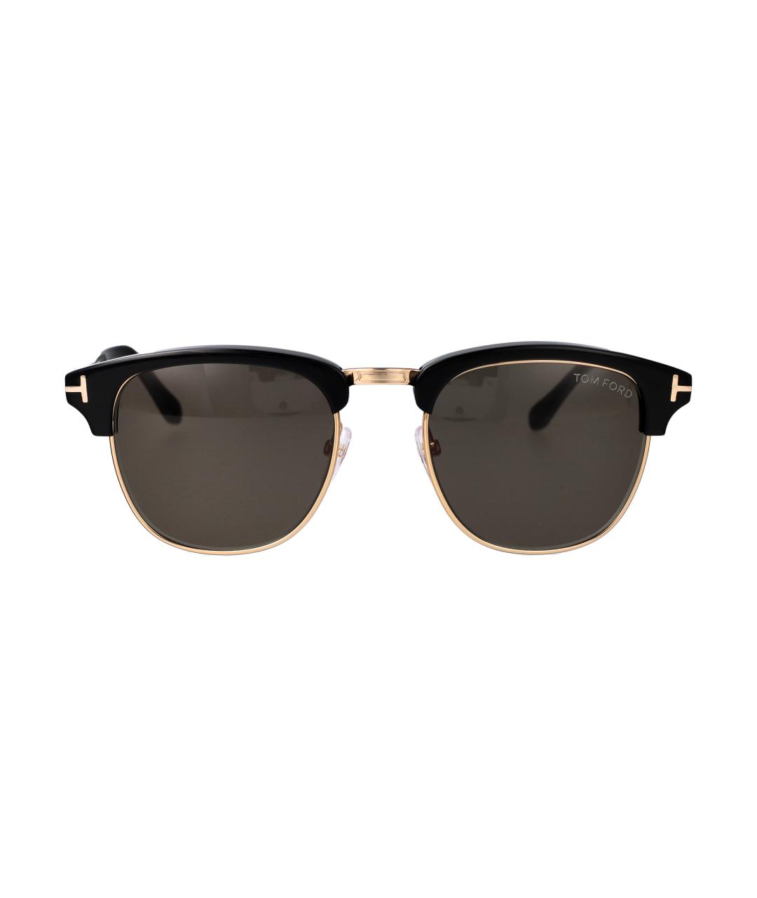 TOM FORD Черные металлические солнцезащитные очки, фото 1