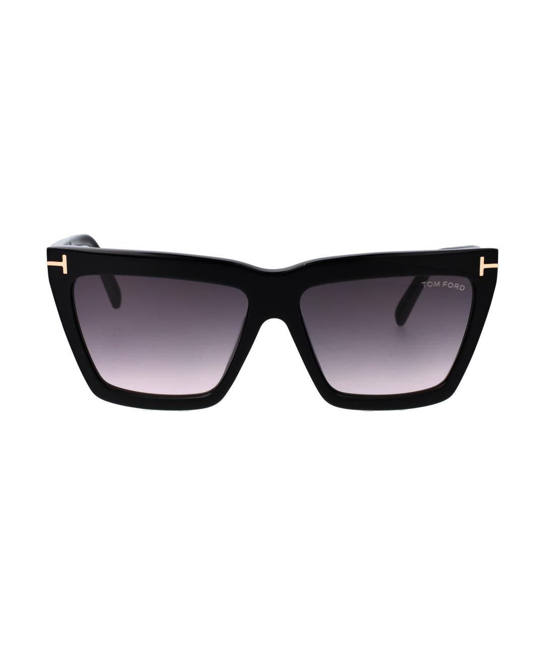 TOM FORD Черные пластиковые солнцезащитные очки, фото 1