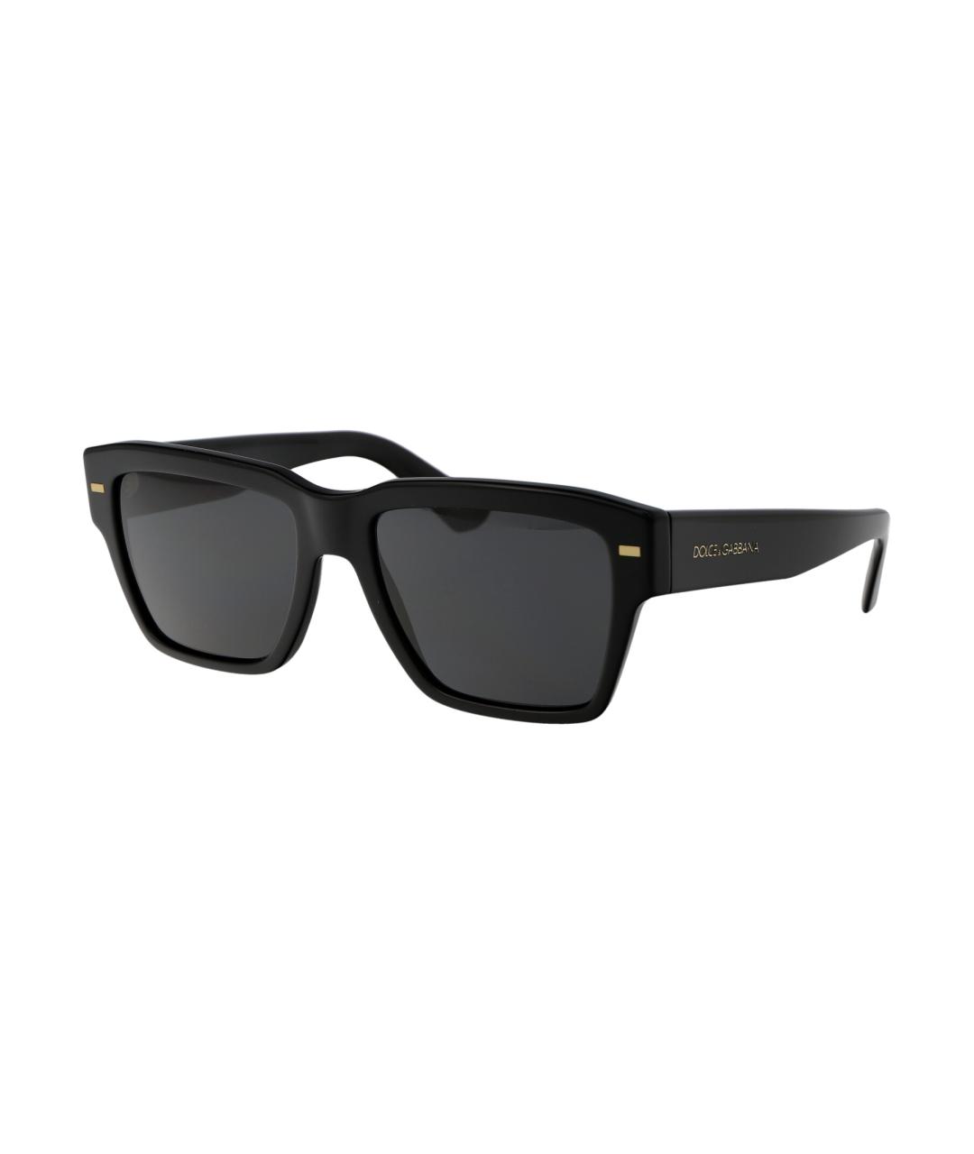 DOLCE&GABBANA Черные пластиковые солнцезащитные очки, фото 2