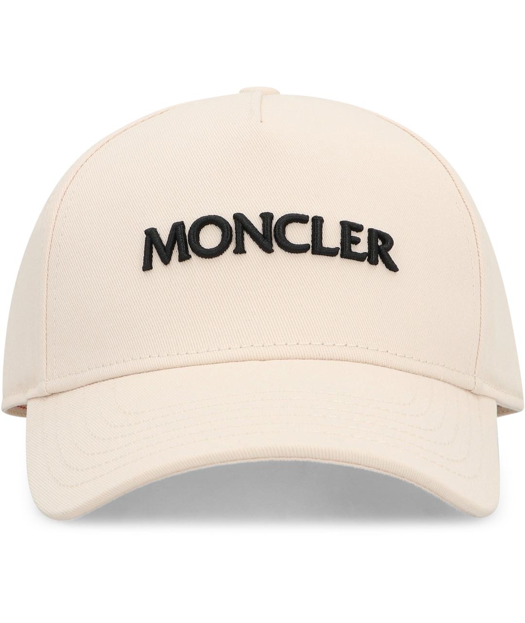 MONCLER Бежевая хлопковая кепка, фото 2