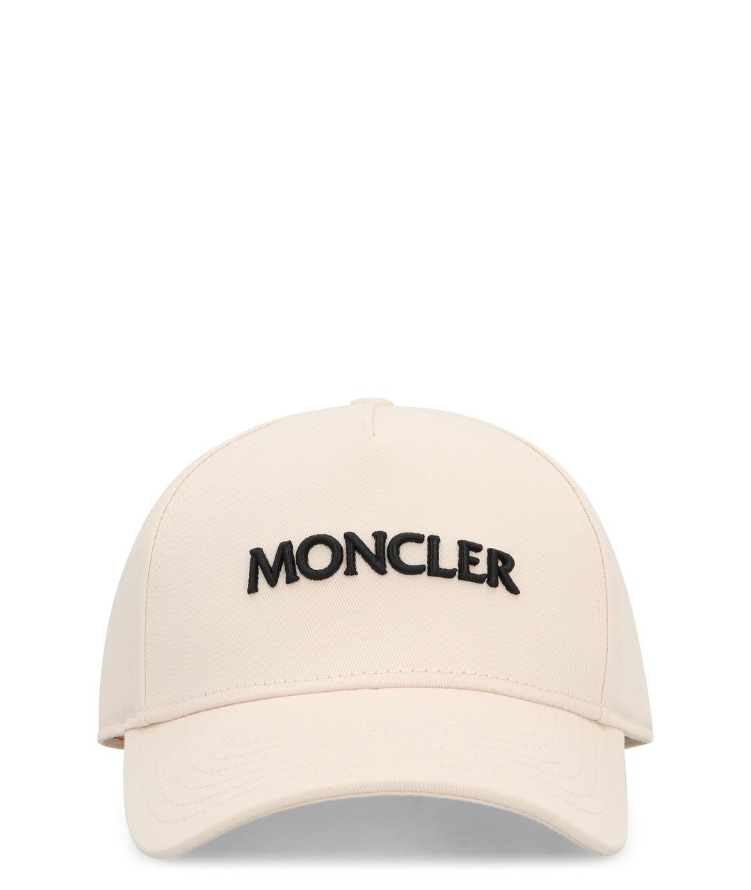 MONCLER Бежевая хлопковая кепка, фото 1