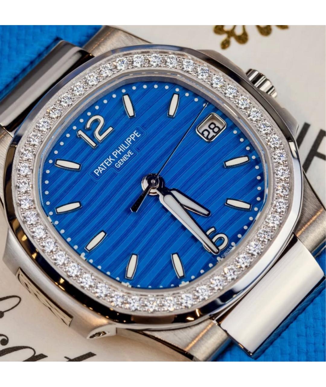 PATEK PHILIPPE Бирюзовые часы из белого золота, фото 6