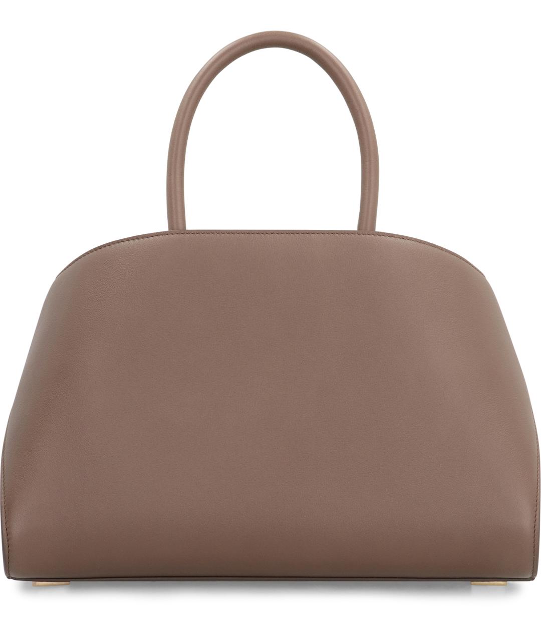 FERRAGAMO Бежевая кожаная сумка тоут, фото 4