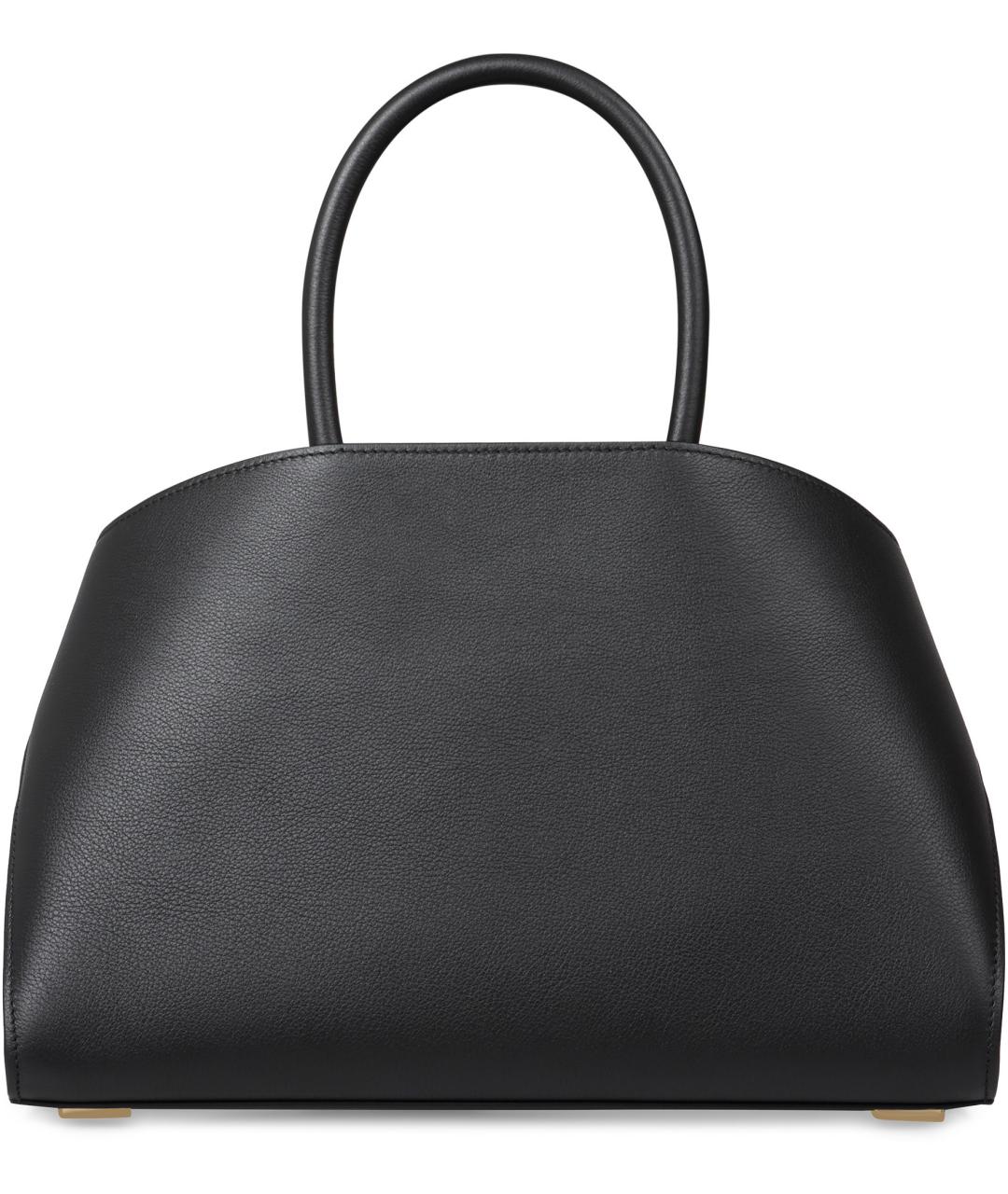FERRAGAMO Черная кожаная сумка тоут, фото 4