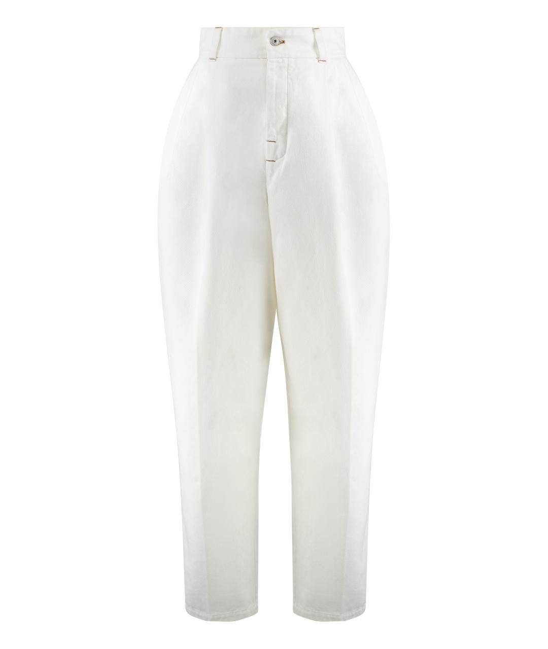 JACQUEMUS Белые хлопковые прямые джинсы, фото 1
