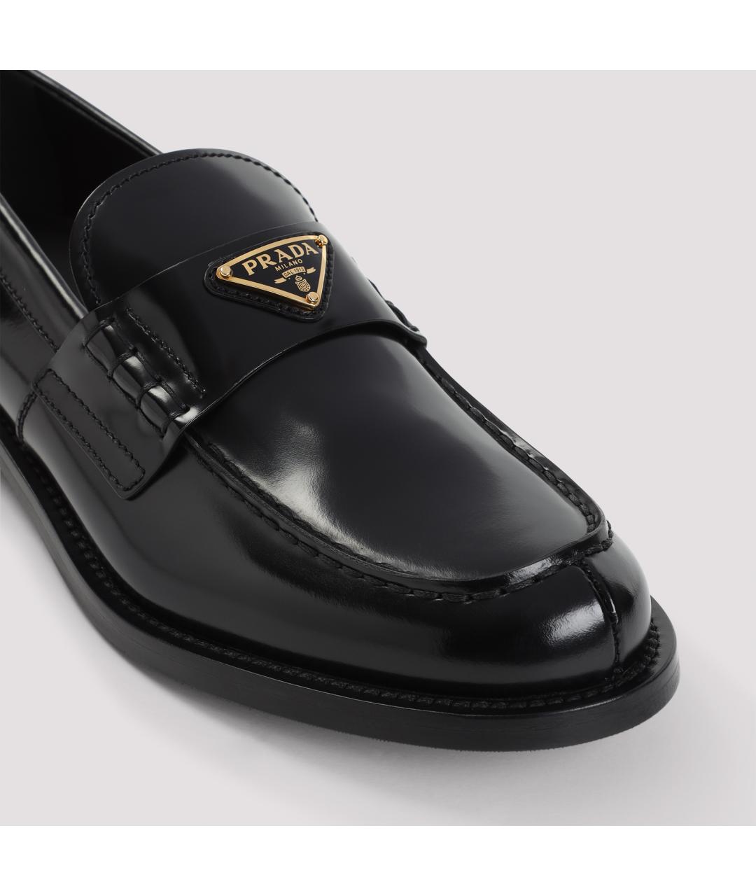 PRADA Черные лоферы из лакированной кожи, фото 4