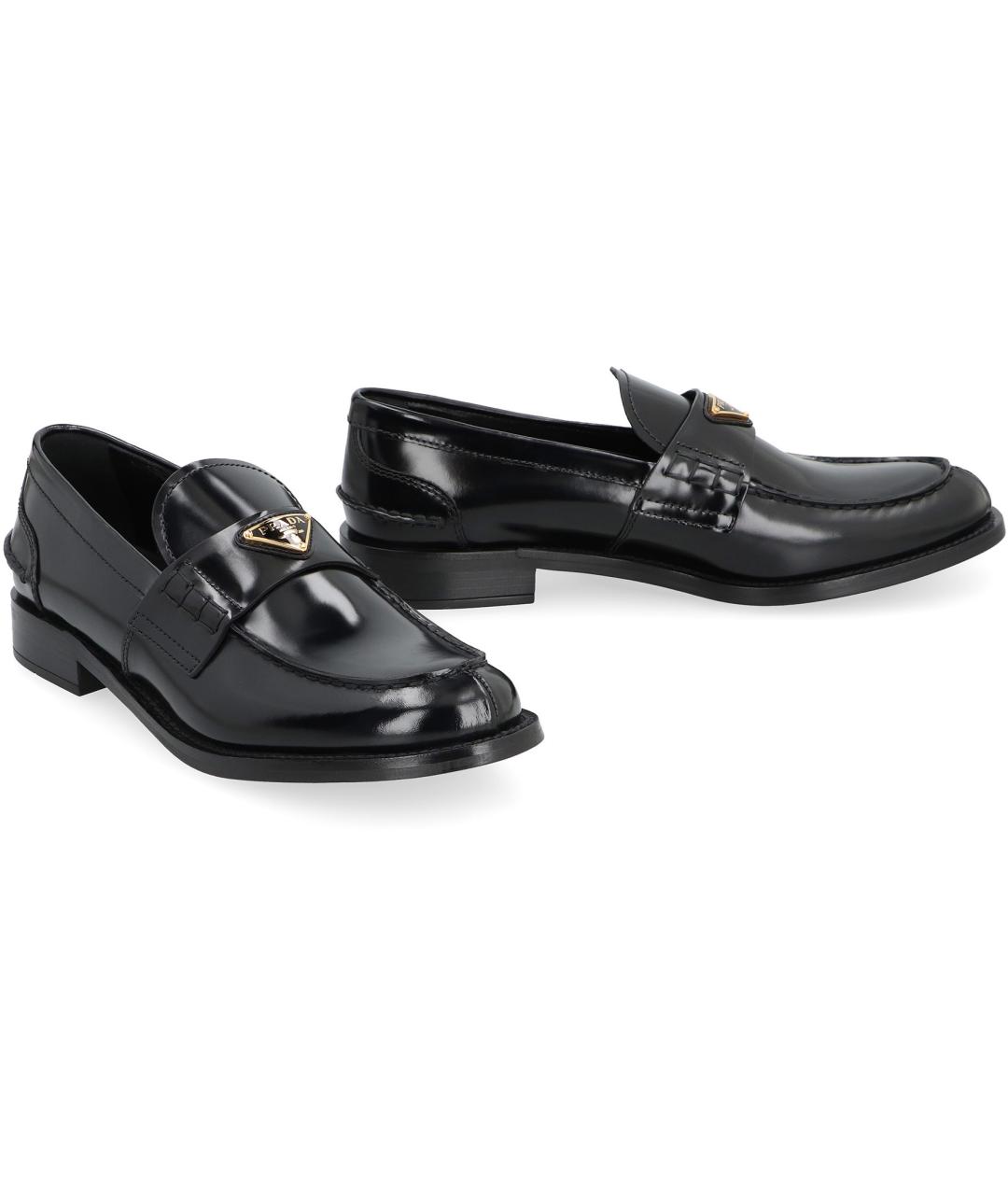 PRADA Черные лоферы из лакированной кожи, фото 2