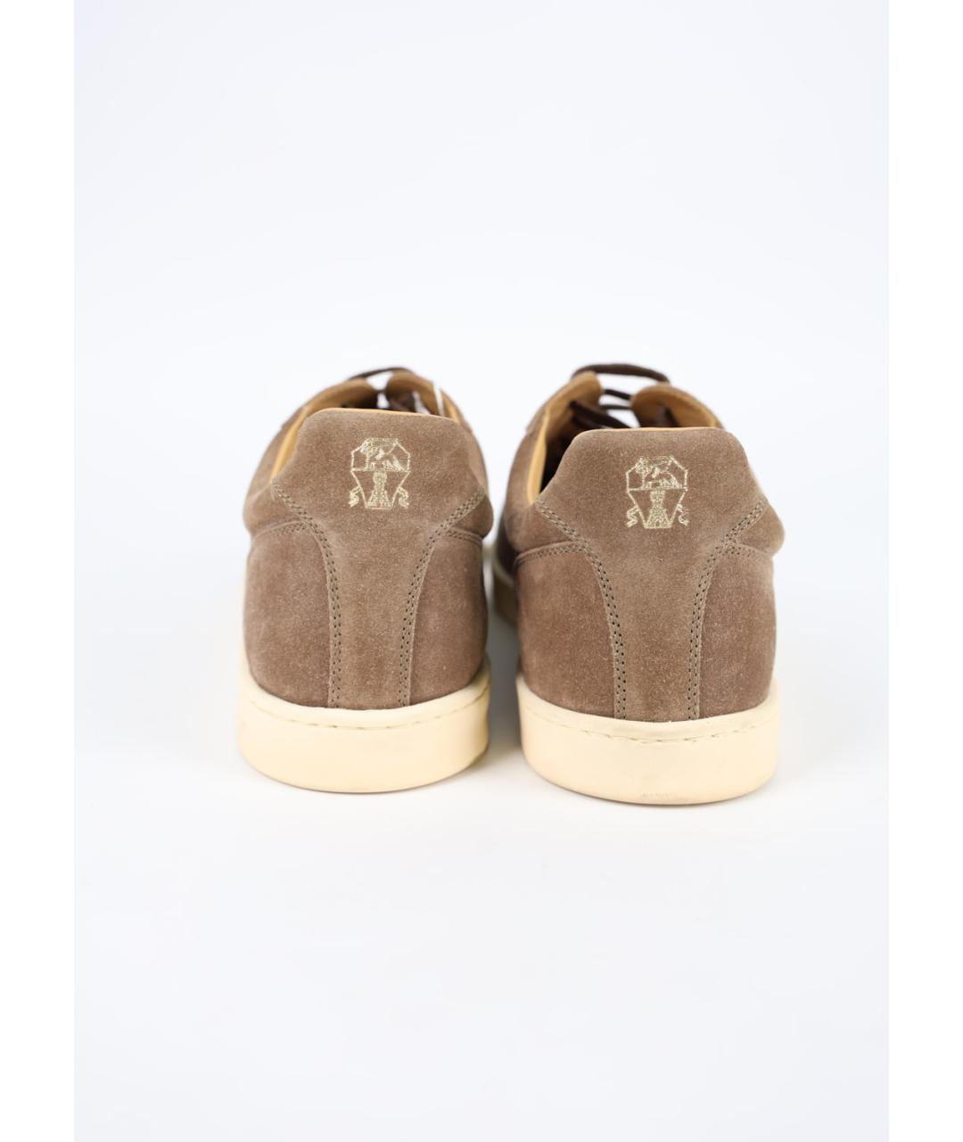 BRUNELLO CUCINELLI Коричневые замшевые низкие кроссовки / кеды, фото 4