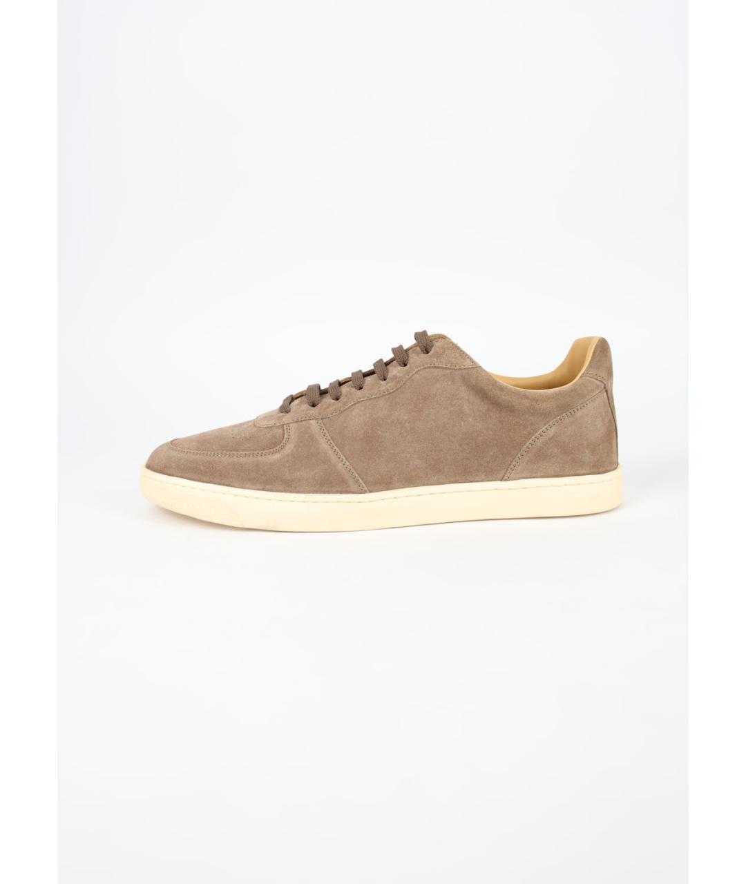 BRUNELLO CUCINELLI Коричневые замшевые низкие кроссовки / кеды, фото 6