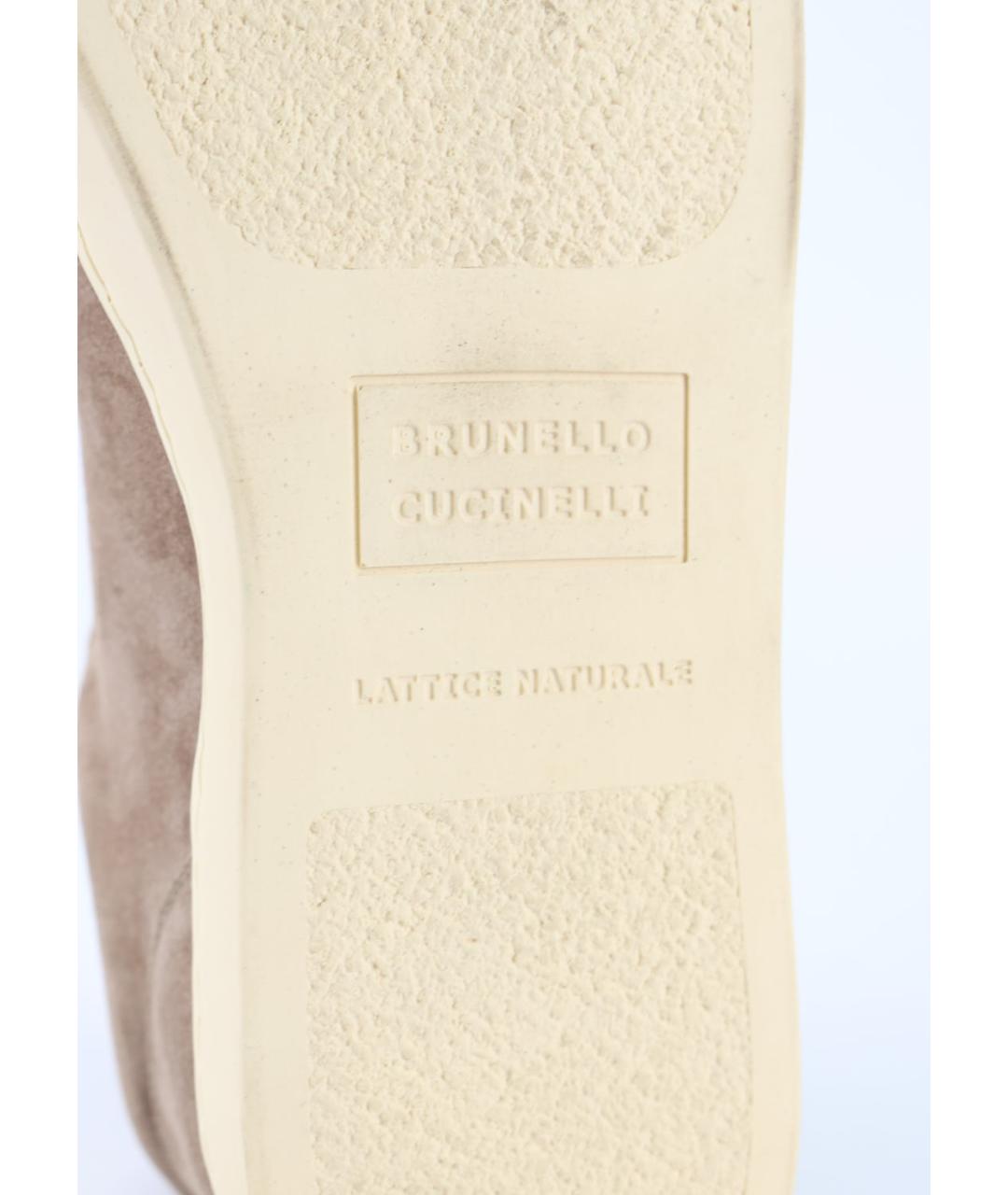 BRUNELLO CUCINELLI Коричневые замшевые низкие кроссовки / кеды, фото 5