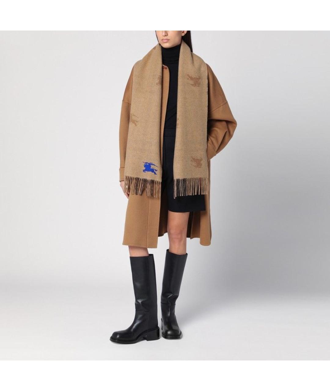 BURBERRY Бежевый кашемировый шарф, фото 2