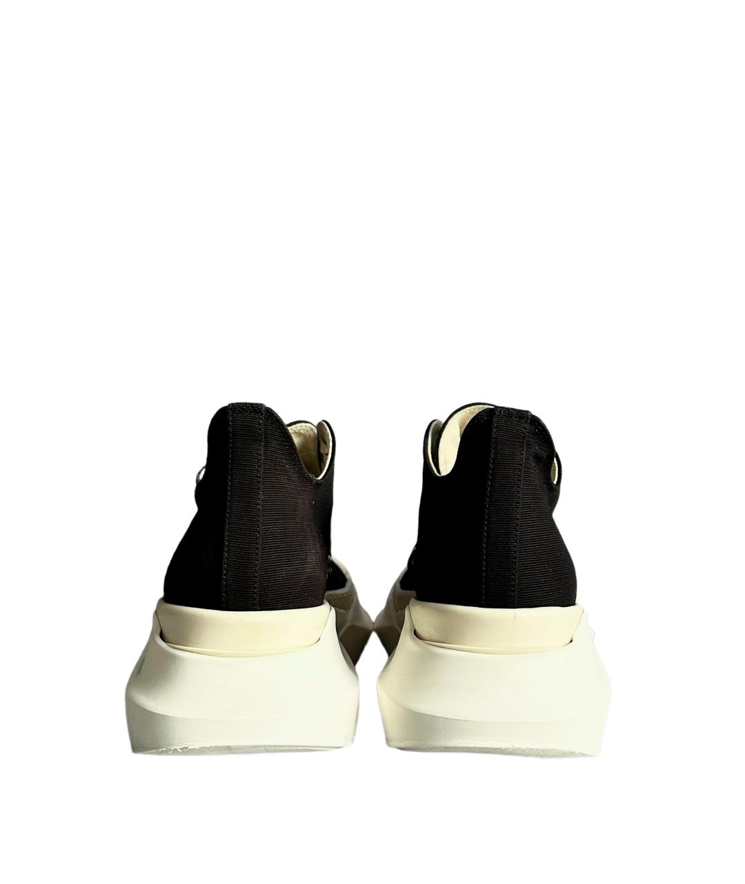 RICK OWENS DRKSHDW Черные текстильные низкие кроссовки / кеды, фото 4
