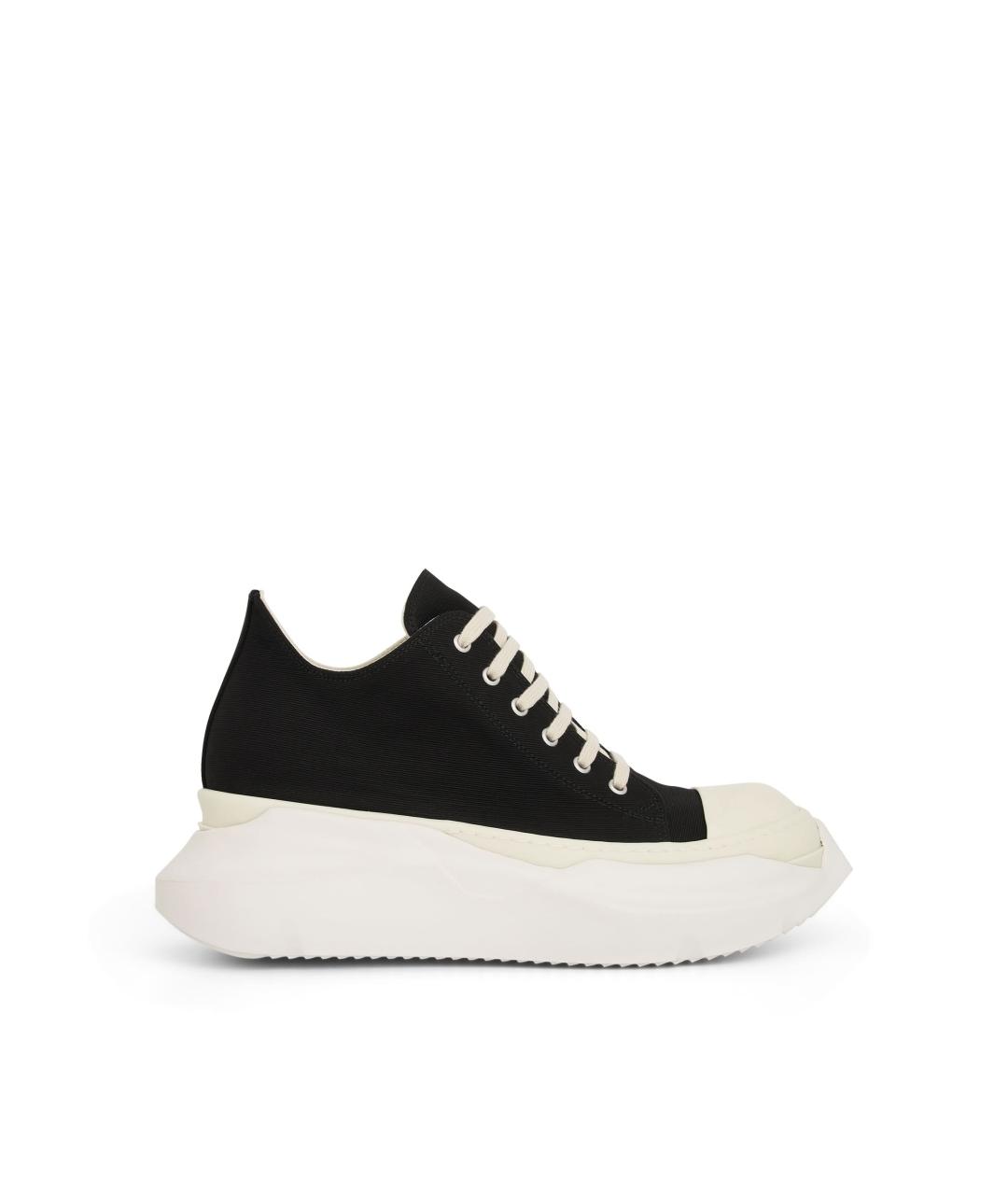 RICK OWENS DRKSHDW Черные текстильные низкие кроссовки / кеды, фото 1