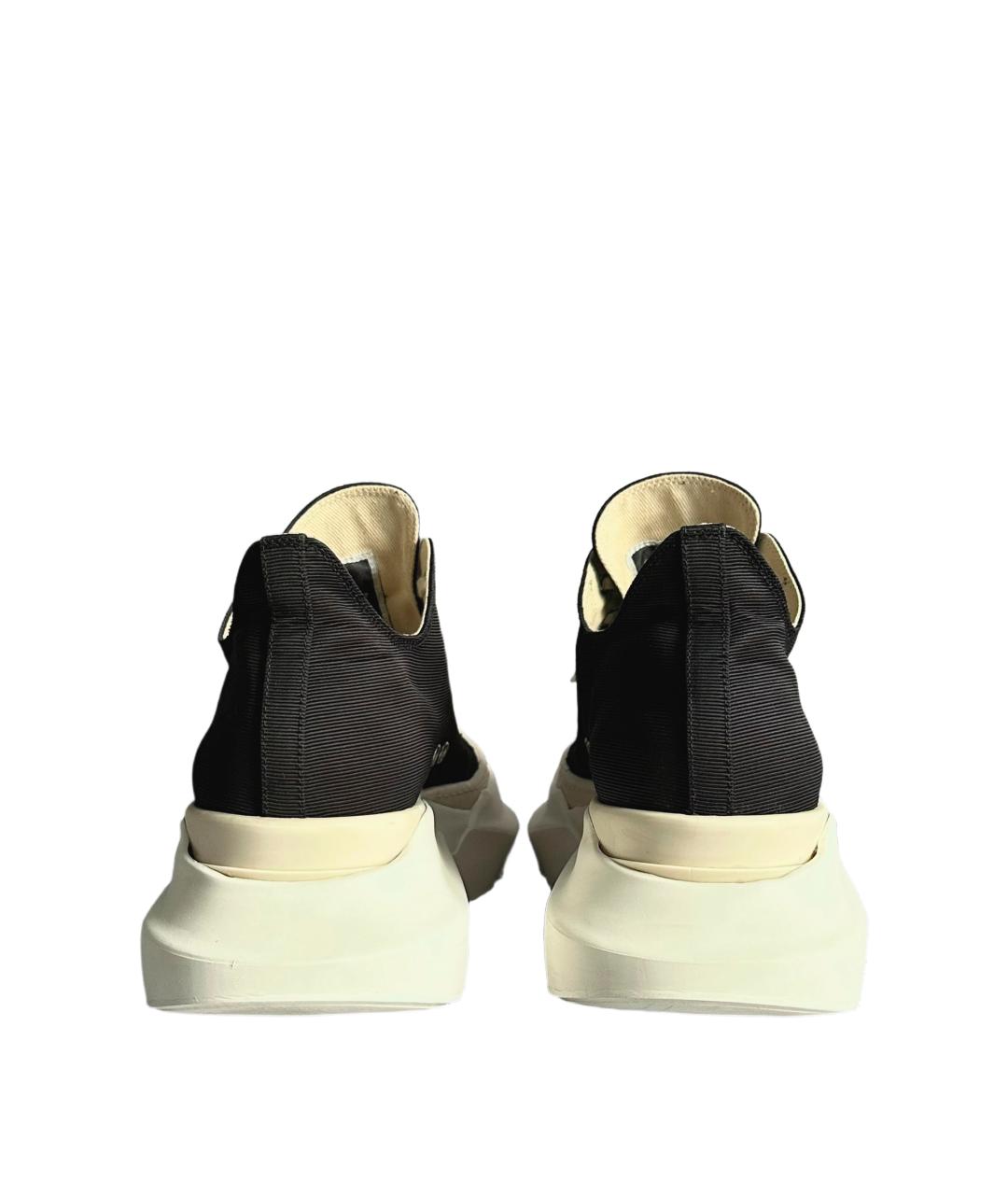 RICK OWENS DRKSHDW Черные текстильные низкие кроссовки / кеды, фото 4