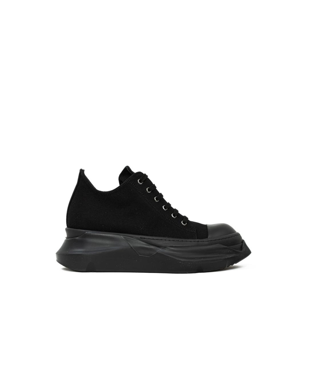RICK OWENS DRKSHDW Черные текстильные низкие кроссовки / кеды, фото 1