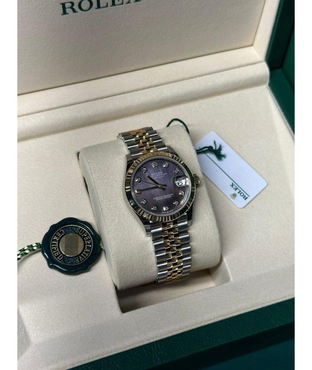 ROLEX Коричневые часы из желтого золота, фото 3