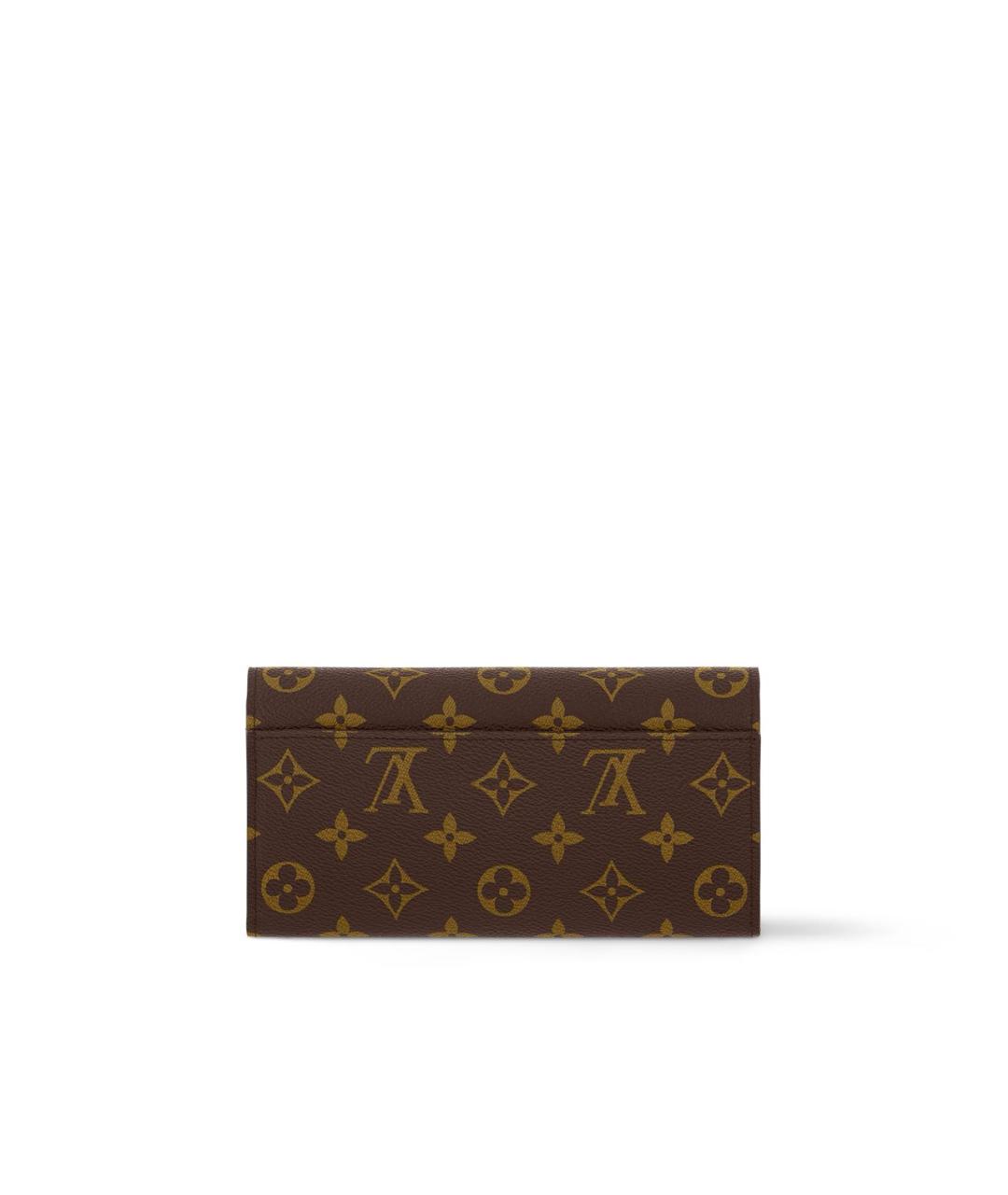 LOUIS VUITTON Коричневый кожаный кошелек, фото 3