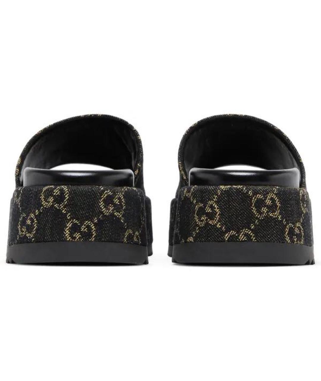 GUCCI Черные шлепанцы, фото 5