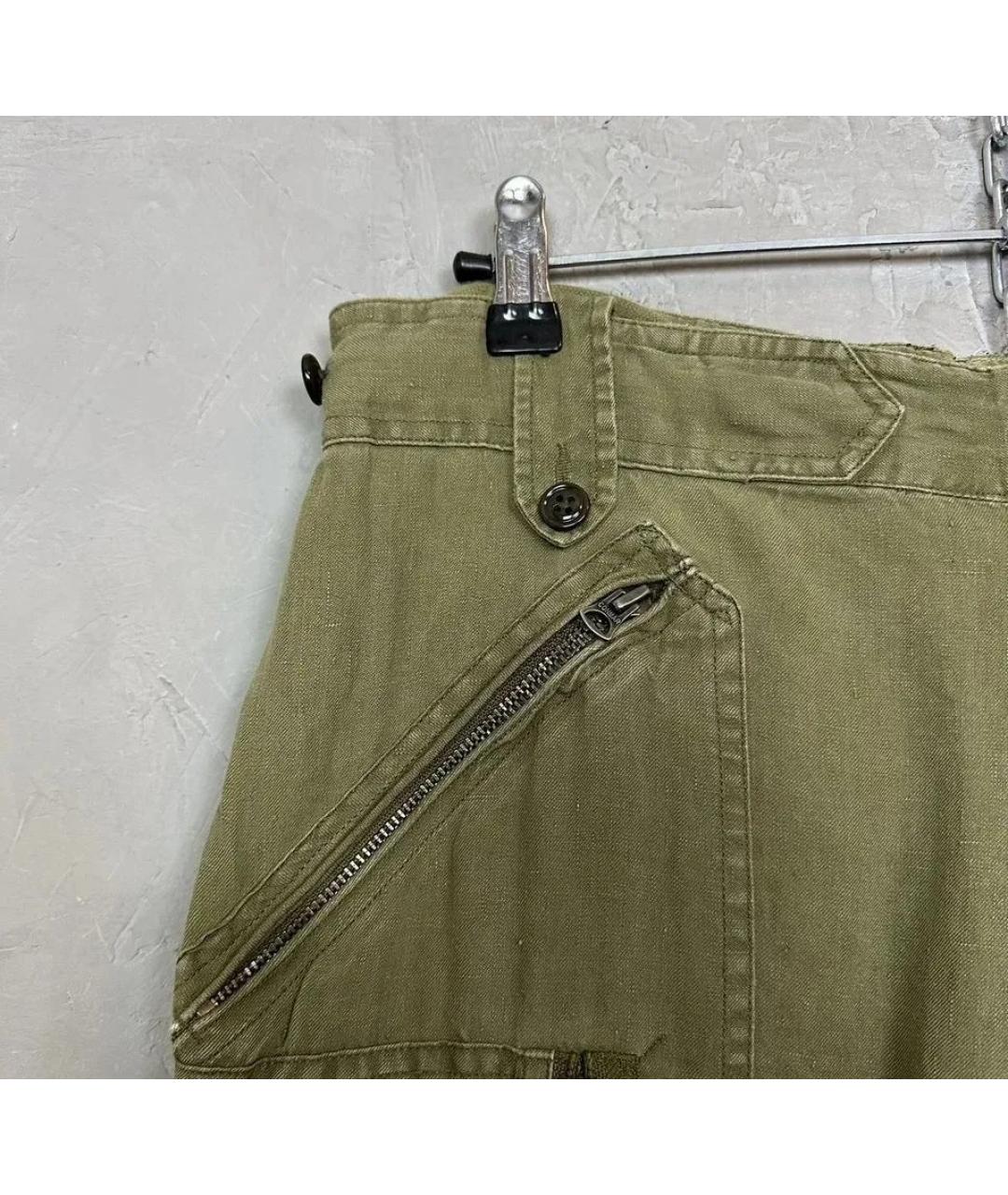POLO RALPH LAUREN Хаки льняные повседневные брюки, фото 6