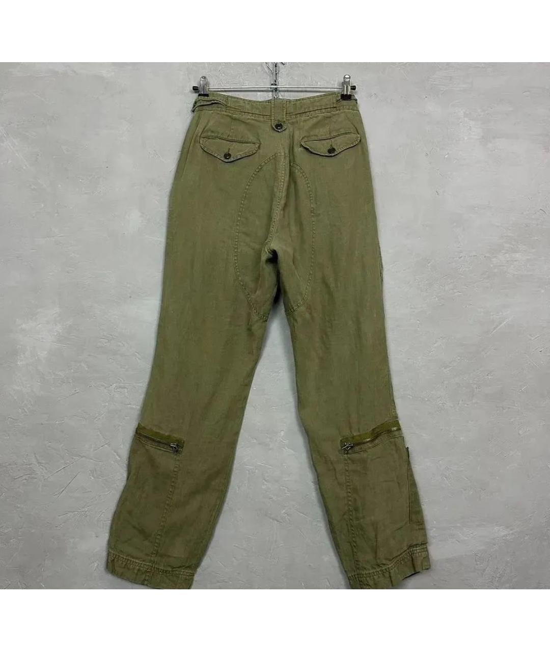 POLO RALPH LAUREN Хаки льняные повседневные брюки, фото 2