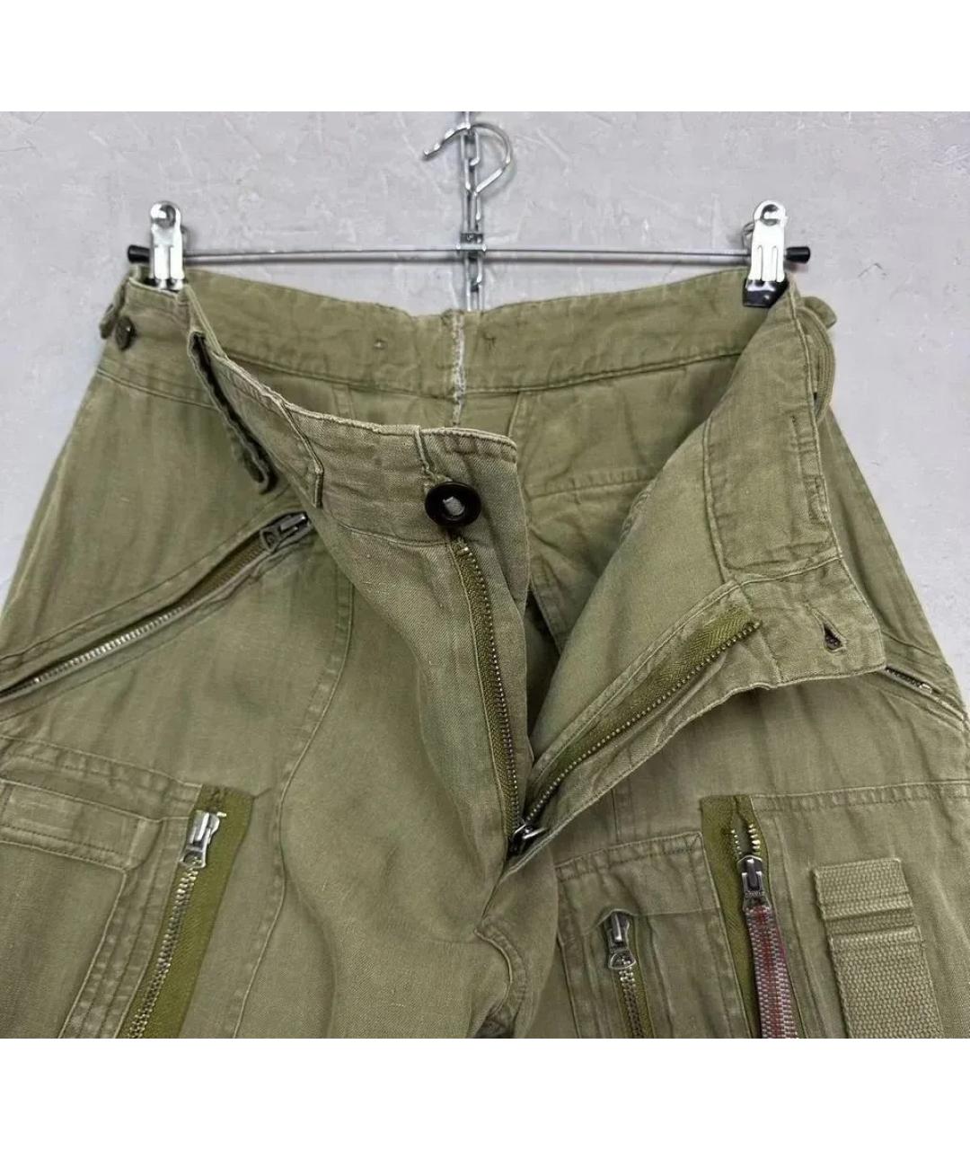 POLO RALPH LAUREN Хаки льняные повседневные брюки, фото 3