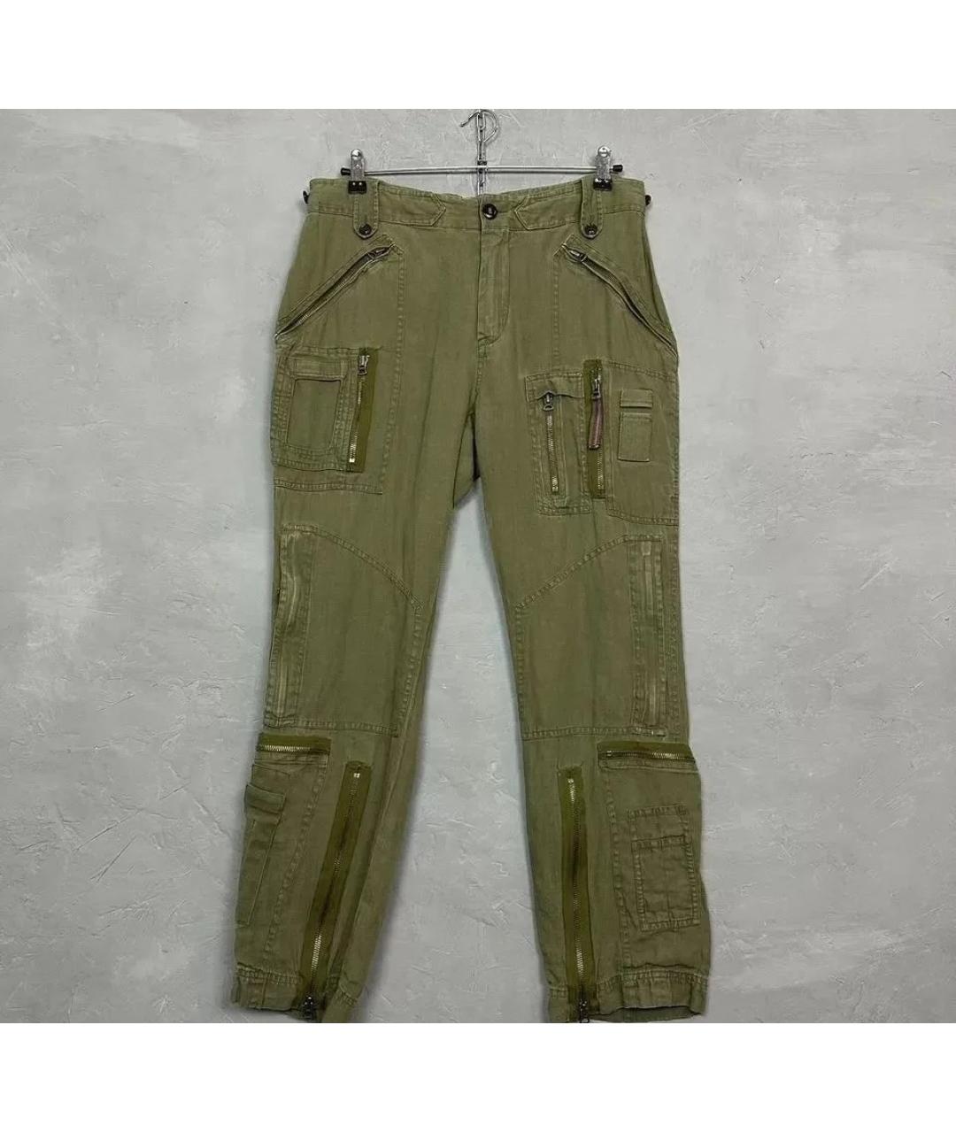 POLO RALPH LAUREN Хаки льняные повседневные брюки, фото 9